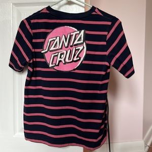 santa cruz striped tee size xs